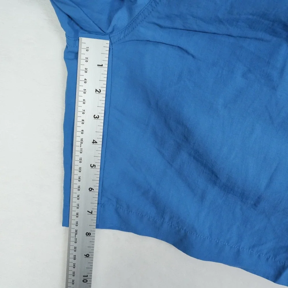 Eddie Bauer Swim Trunk Shorts Men's 2XL XXL Blue Travex Drawstring‎ Zip Pocket